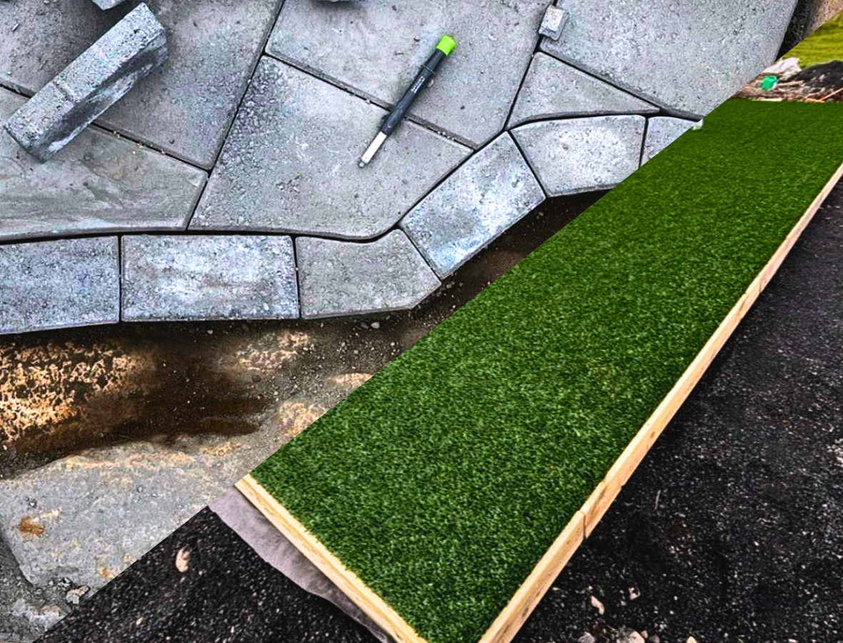 Uređenje eksterijera sa opločnicima, umjetnom travom u Vodicama, Šibeniku i Šibensko-kninskoj županiji –